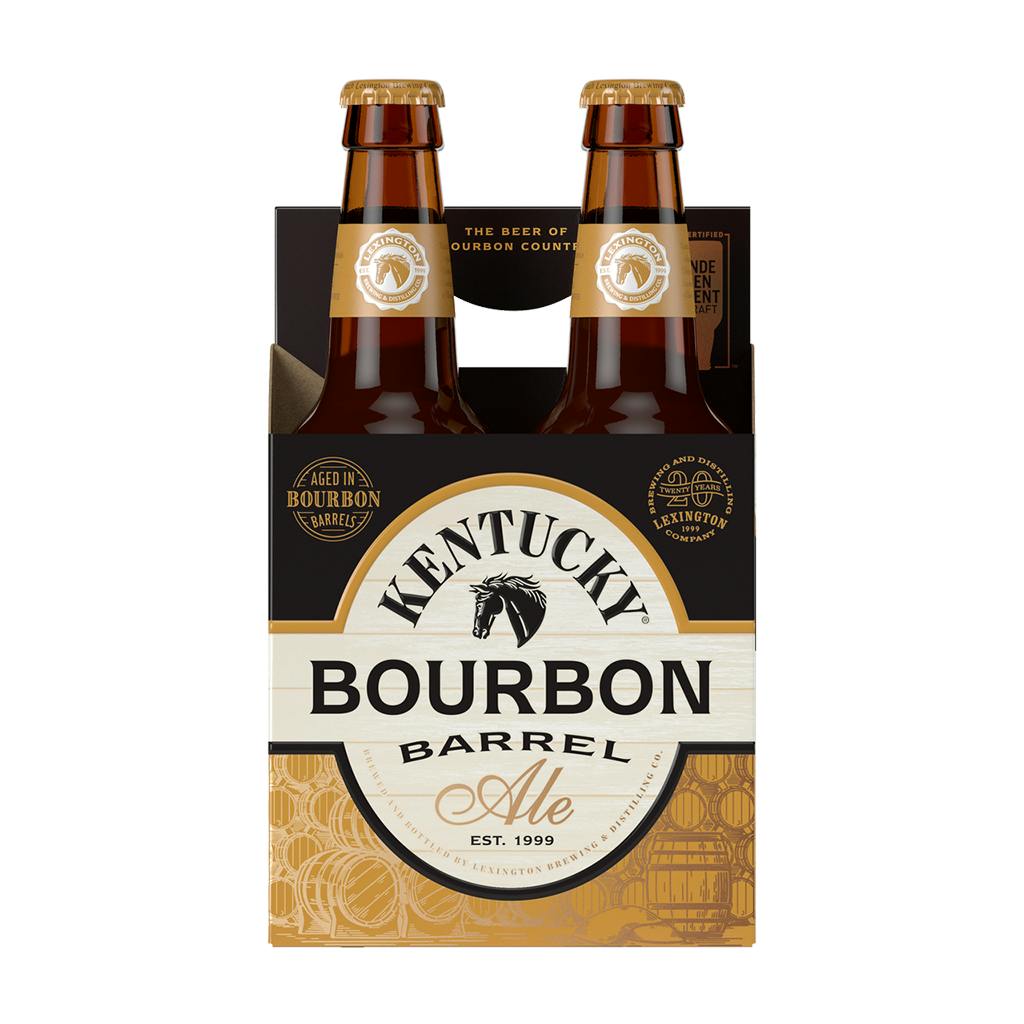 Kentucky Bourbon Barrel Ale Strong by Lexington Brewing & Distilling Co., available in a 4-pack of 12oz bottles at Sip N Burn Liquors, perfect for bourbon beer lovers.