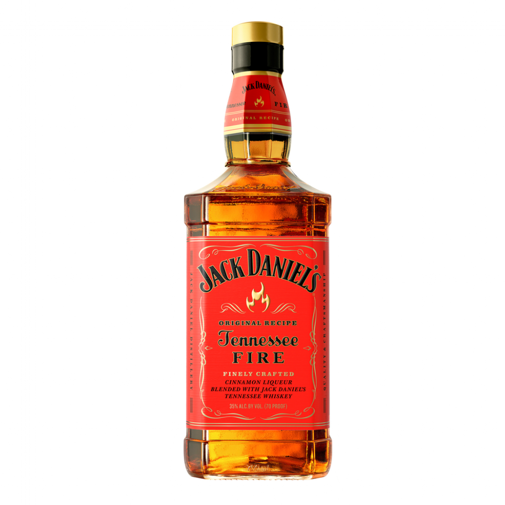 Jack Daniel's Tennessee Fire Flavored Whiskey 750ml Bottle available at Sip N Burn Liquors, offering a bold blend of cinnamon and whiskey for a unique tasting experience.