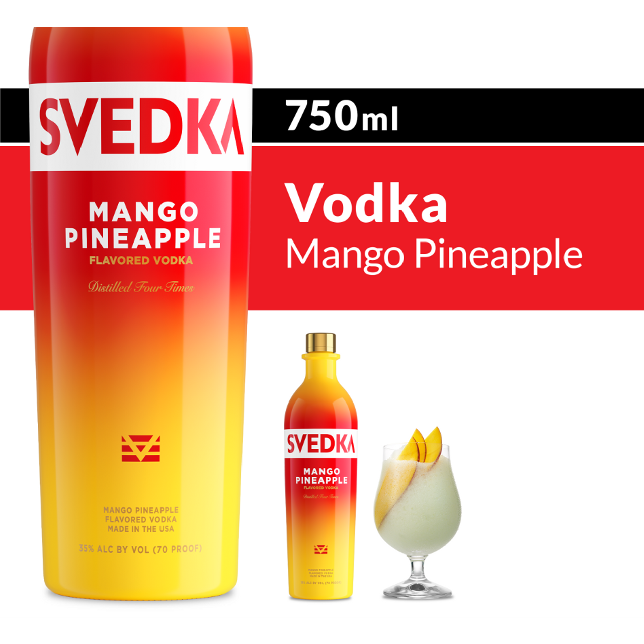 Vodka Mango Pineapple Mixed Fruit Vodka by Svedka 750ml from Sip N Burn Liquors Sweden