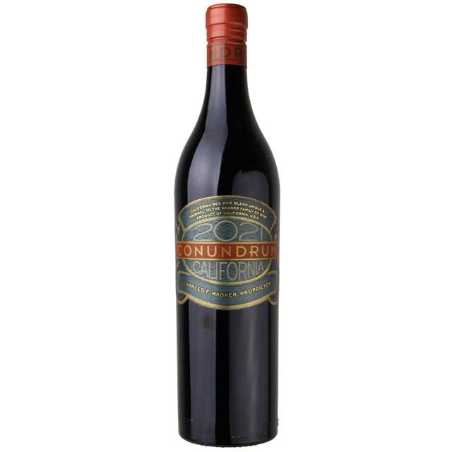 Conundrum Red wine bottle from Sip N Burn Liquors, showcasing its elegant label and rich red color, perfect for wine enthusiasts and collectors.