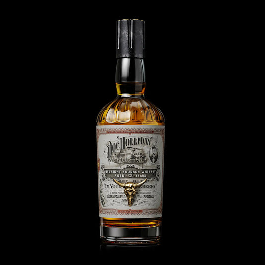 Doc Holliday whiskey bottle from Sip N Burn Liquors featuring a vintage design and premium quality, ideal for collectors and whiskey enthusiasts.