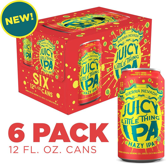 Sierra Nevada Juicy Little Thing Hazy IPA 6 Pack of 12 Oz Cans with 6.5% ABV available at Sip N Burn Liquors