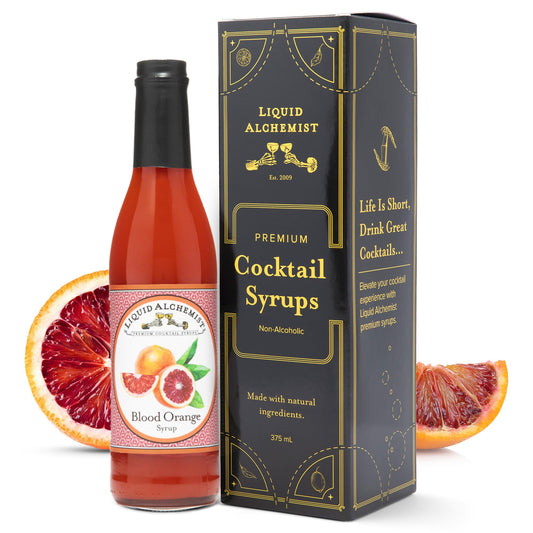 Liquid Alchemist Blood Orange Syrup for Cocktails by Sip N Burn Liquors - Natural Ingredients for a Delicious Blood Orange Margarita Mix - Non-GMO Blood Orange Puree