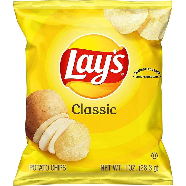 Lay's Classic Potato Chips Snack Chips 1 Oz Bag - indulgent crunchy snack from Sip N Burn Liquors, perfect for enjoying any occasion.