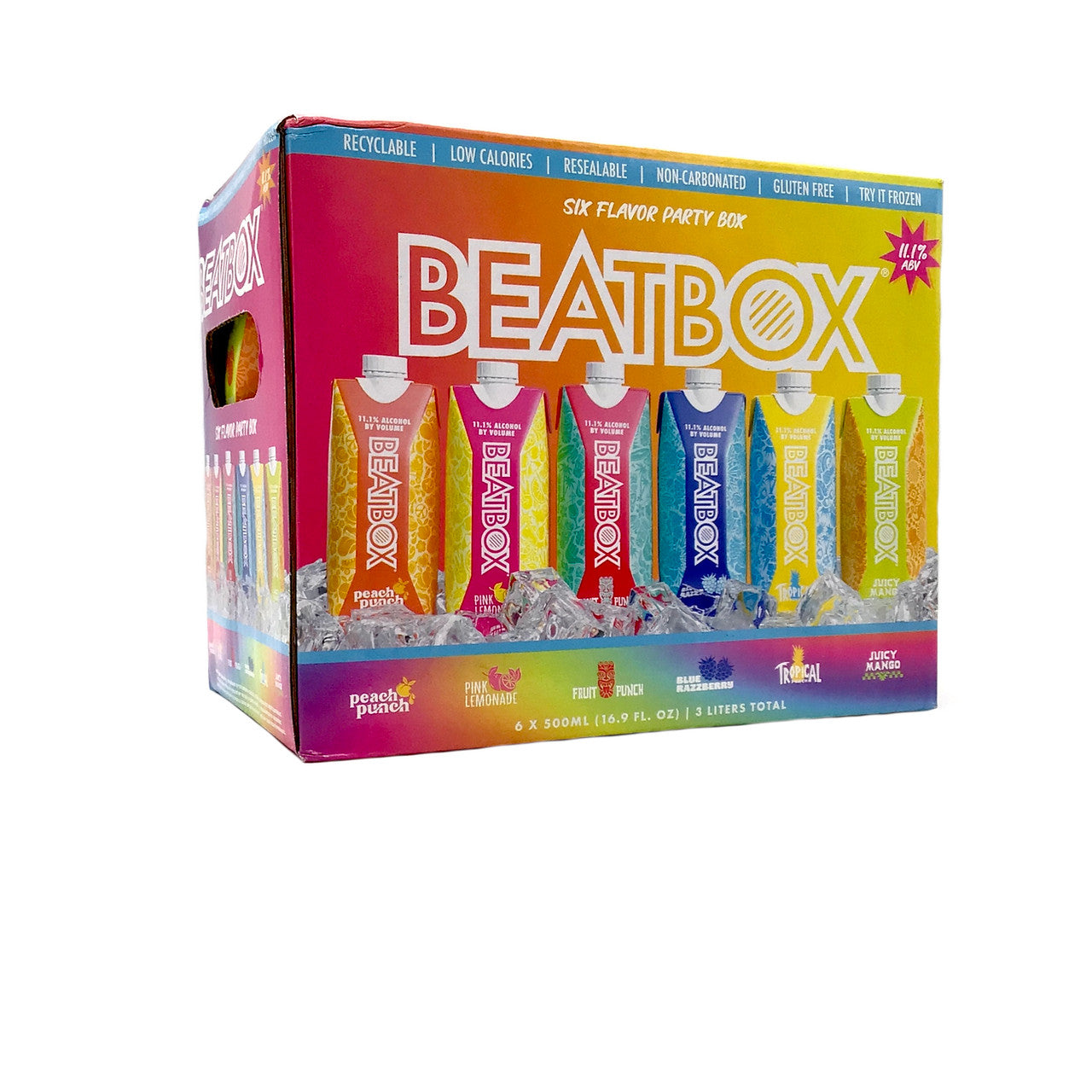 BeatBox Party Pack 500ml - Refreshing and vibrant flavored beverage available at Sip N Burn Liquors, perfect for celebrations and gatherings.