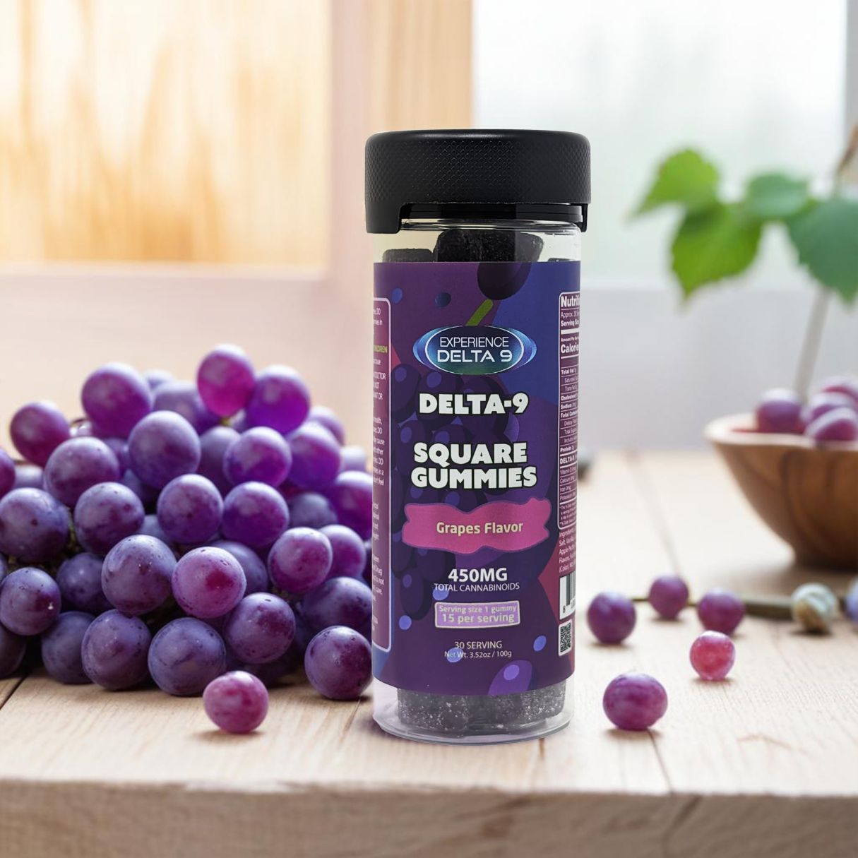 Delta 9 gummies in Grape flavor from Sip N Burn Liquors, perfect for a delicious and relaxing experience.