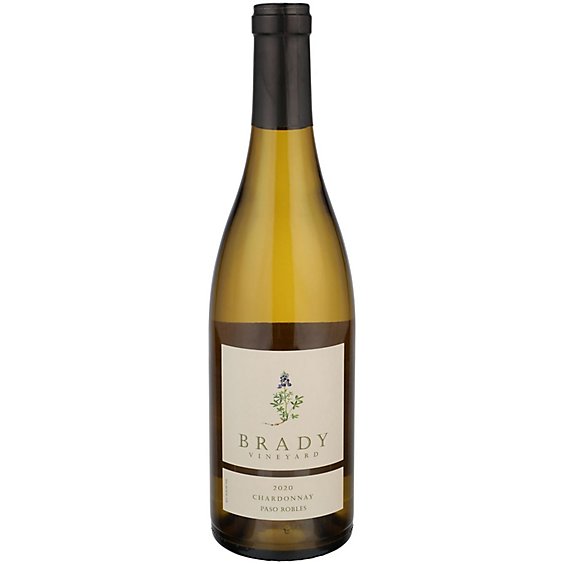 Brady Chardonnay Paso Robles wine bottle from Sip N Burn Liquors, featuring a crisp and refreshing profile perfect for any occasion.