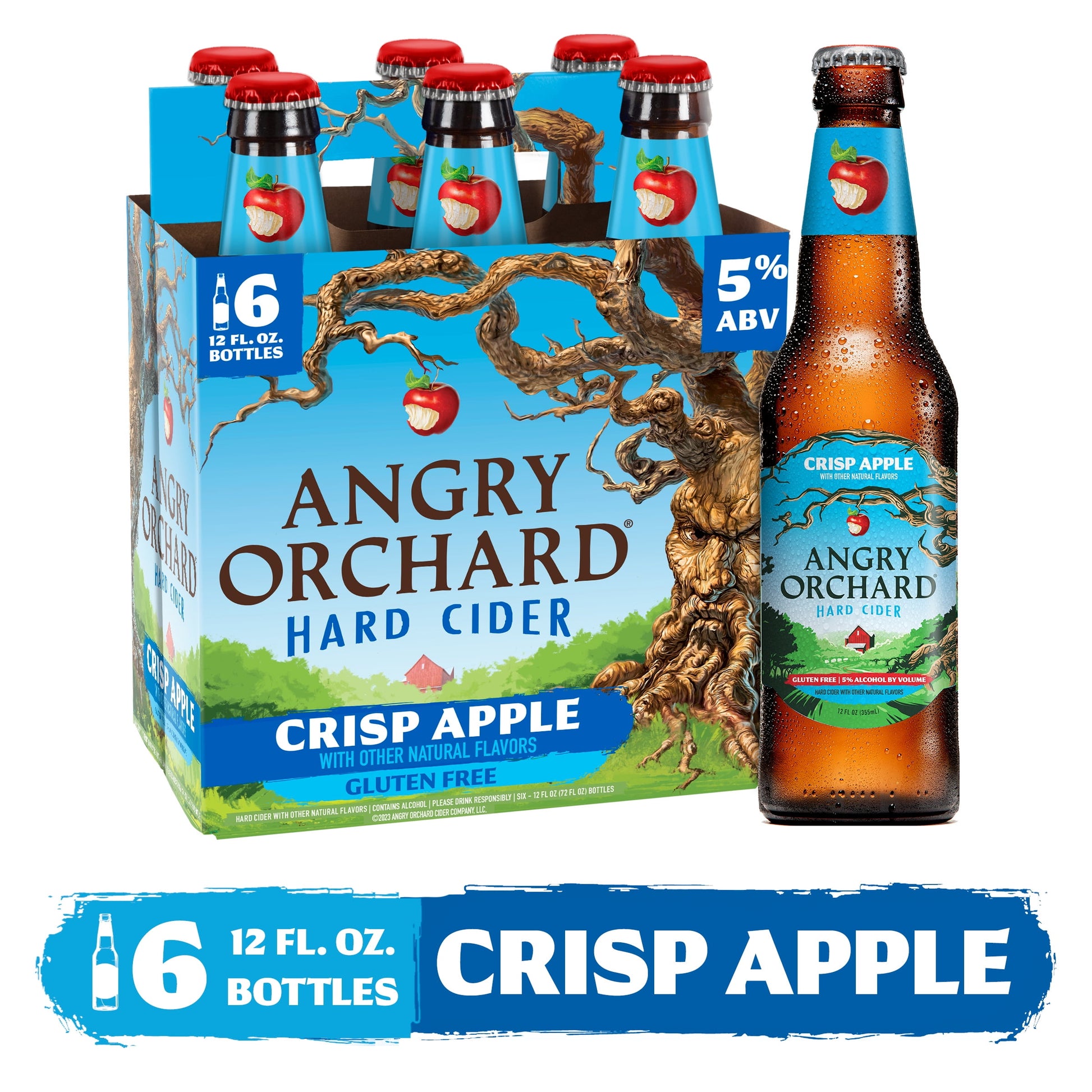 Angry Orchard Hard Cider 12.0 Oz 6 Pack available at Sip N Burn Liquors, refreshing gluten-free apple cider perfect for any occasion.