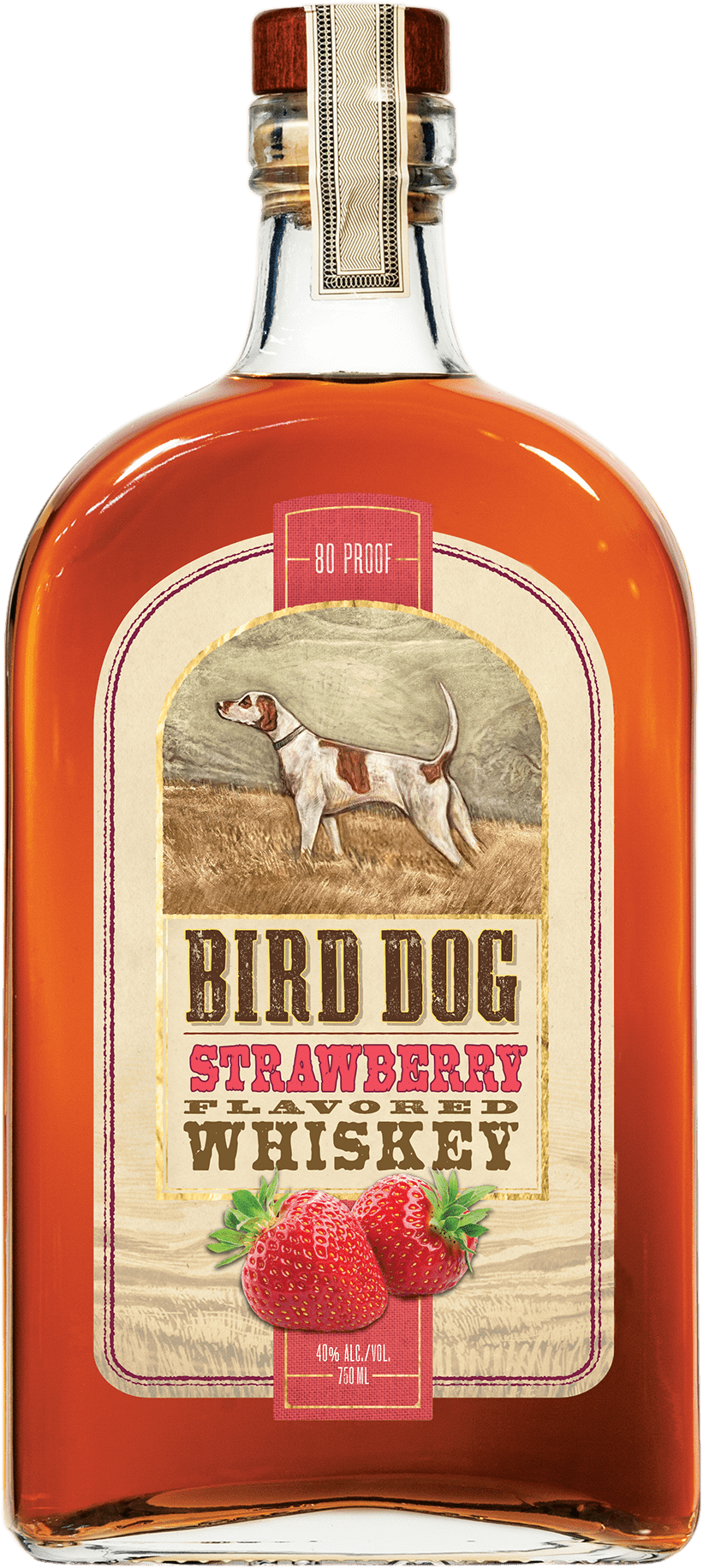 Bird Dog Strawberry Whiskey Flavored - 750ml Bottle from Sip N Burn Liquors, perfect for cocktails and sipping.