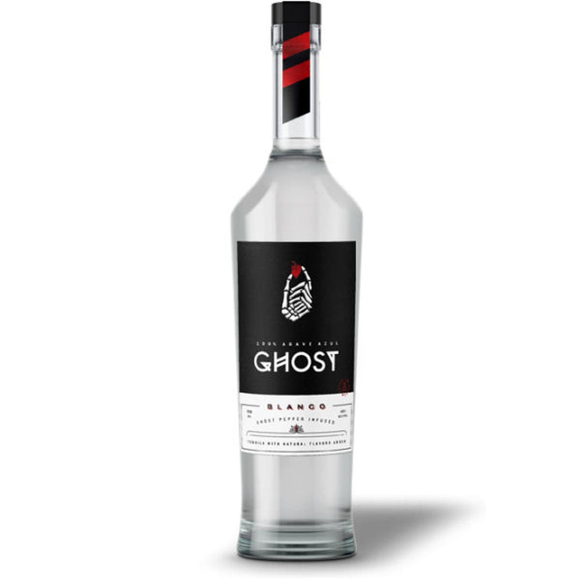 Ghost Blanco Tequila infused with ghost pepper 750ml available at Sip N Burn Liquors for a unique and spicy drinking experience.