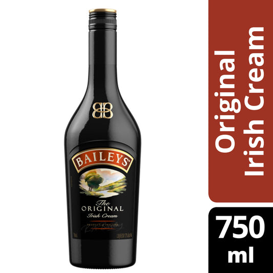 Baileys Irish Cream 750ml bottle from Sip N Burn Liquors, smooth and rich liqueur for creamy cocktails and desserts.