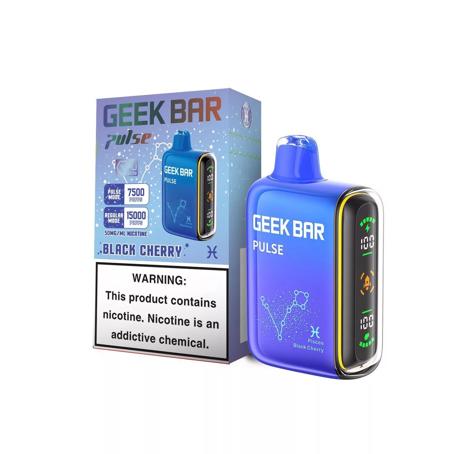 Geek Bar Black Cherry - 2831 from Sip N Burn Liquors, featuring a sleek design and rich black cherry flavor, perfect for vaping enthusiasts.