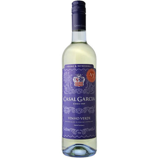 Casal Garcia Vinho Verde 750ml available at Sip N Burn Liquors - Refreshing Portuguese white wine with citrus and floral notes.