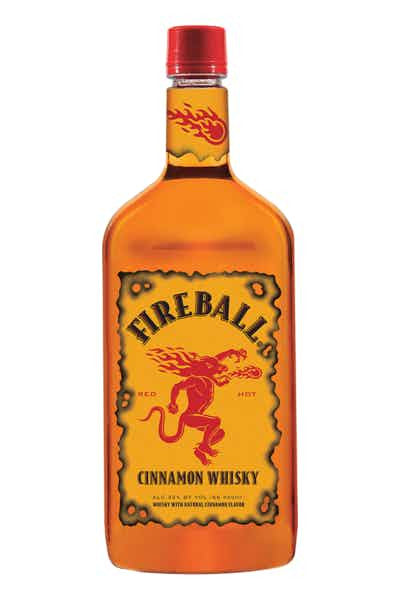 Fireball Cinnamon Whisky 1.75L bottle available at Sip N Burn Liquors - perfect for parties and celebrations.