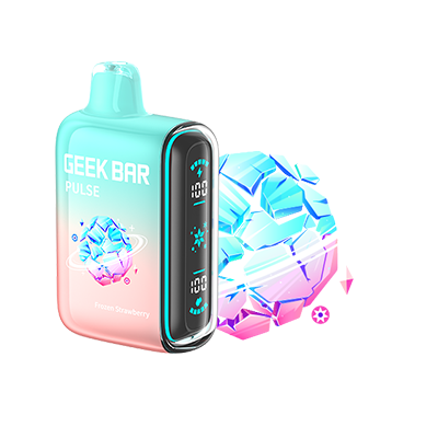 Frozen Strawberry Geek Bar from Sip N Burn Liquors - a refreshing vaping experience with fruity flavor.