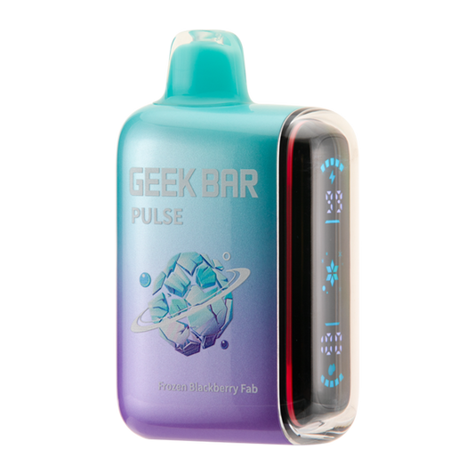 GEEK BAR 15KPF Frozen Blackberry disposable vape from Sip N Burn Liquors, featuring a delicious blackberry flavor and sleek design for ultimate vaping experience.