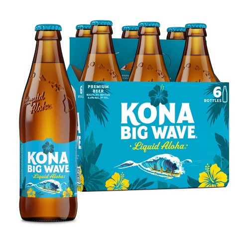 Kona Brewing Company Big Wave Golden Ale Blonde Beer 6x 12oz Bottles available at Sip N Burn Liquors