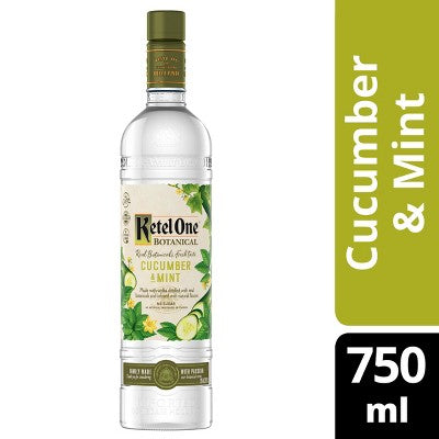 Ketel One Botanical Cucumber & Mint Vodka 750ml available at Sip N Burn Liquors, refreshing cucumber and mint flavored vodka for cocktails and sipping.