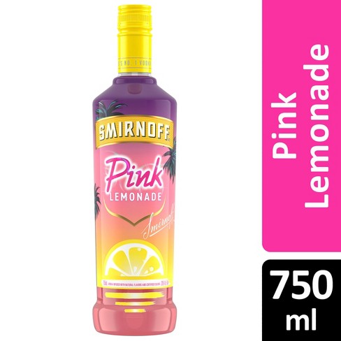 Smirnoff Pink Lemonade Flavored Vodka 750ml available at Sip N Burn Liquors, refreshing fruity drink perfect for summer cocktails.