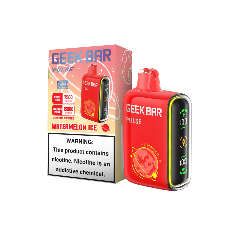 Geek Bar Watermelon Ice disposable vape by Sip N Burn Liquors - refreshing watermelon flavor in a portable device