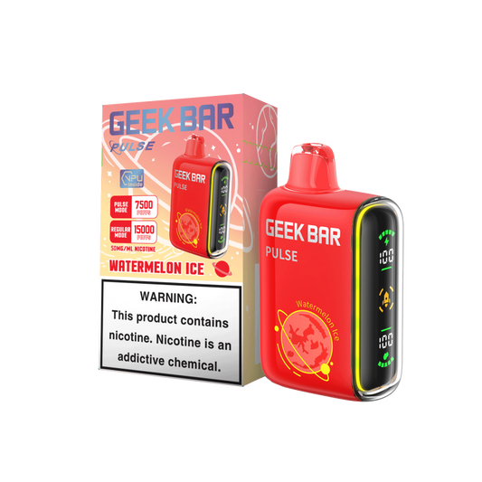 Geek Bar Watermelon Ice disposable vape by Sip N Burn Liquors - refreshing watermelon flavor in a portable device