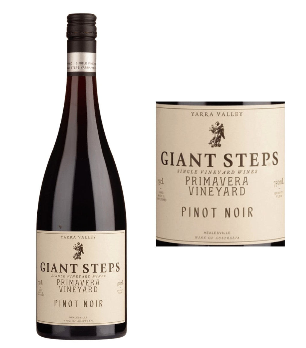 Giant Steps Pinot Noir Primavera 2020 750ml bottle available at Sip N Burn Liquors, featuring rich flavors and elegant aromas perfect for any occasion.