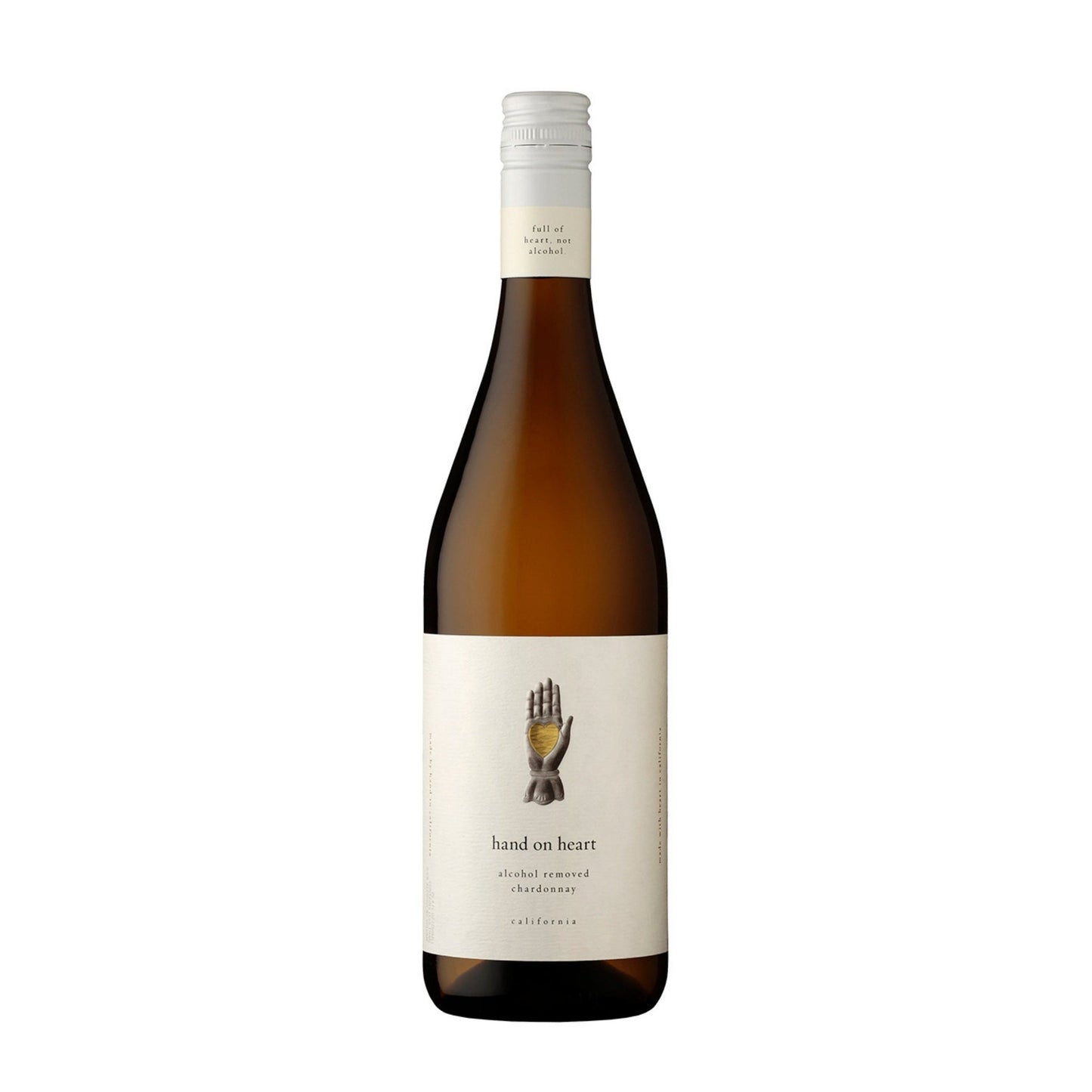 Non-Alcoholic Chardonnay from Hand on Heart available at Sip N Burn Liquors, a refreshing and elegant wine alternative perfect for any occasion.