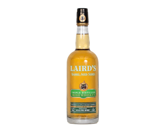 Lairds Irish Apple Barrel Finished Whiskey available at Sip N Burn Liquors, showcasing rich flavors and unique aging in apple barrels for a smooth, flavorful experience.