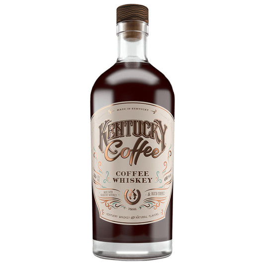 Kentucky Coffee Whiskey bottle from Sip N Burn Liquors, perfect for cozy evenings and unique cocktails, featuring rich coffee flavor infused with premium whiskey.