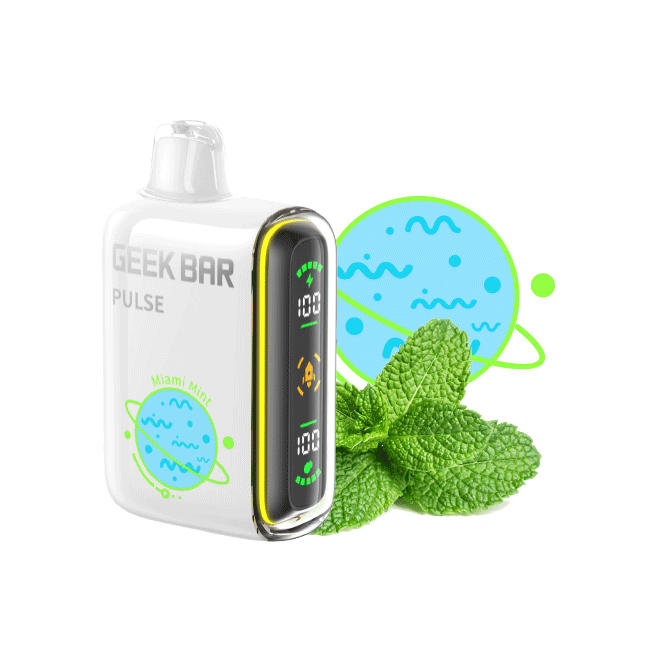 Geek Bar Miami Mint - 2838 from Sip N Burn Liquors, premium disposable vape with refreshing mint flavor, ideal for a cool vaping experience.