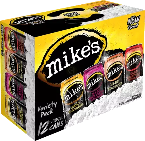 Mike's HARDER party pack 12pk available at Sip N Burn Liquors, perfect for celebrations and gatherings, featuring a variety of refreshing flavors to enjoy.