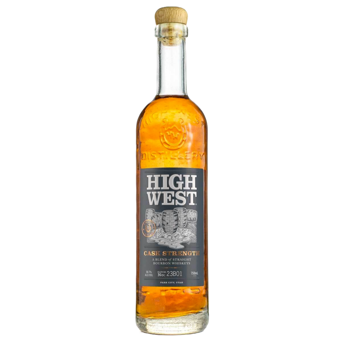 High West Cask Strength whiskey bottle available at Sip N Burn Liquors, rich flavor and premium quality for whiskey enthusiasts.