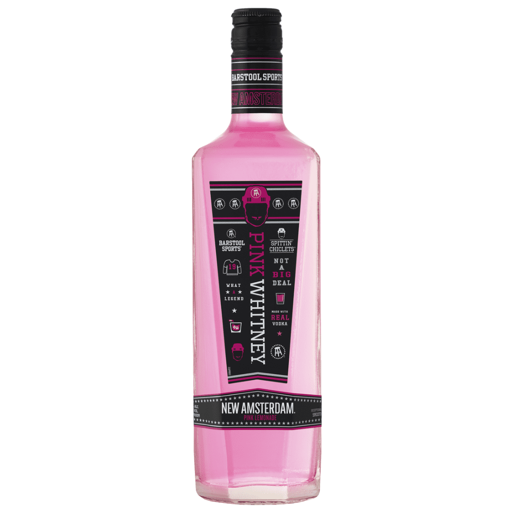 New Amsterdam Pink Whitney Vodka 750ml available at Sip N Burn Liquors, premium flavored vodka infused with pink lemonade.