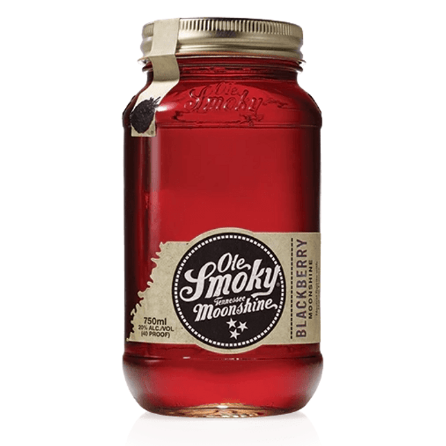 Ole Smoky Blackberry Moonshine 40% 750ml from Sip N Burn Liquors, crafted with real blackberries for a rich, fruity flavor and perfect for cocktails or sipping.