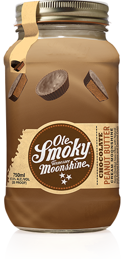 Ole Smoky Chocolate Peanut Butter whiskey from Sip N Burn Liquors, a rich blend of chocolate and peanut butter flavors, perfect for indulgent cocktails and dessert shots.