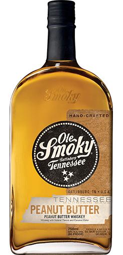 Ole Smoky Peanut Butter Whiskey 750ml bottle available at Sip N Burn Liquors, featuring a distinctive label and rich flavor profile.