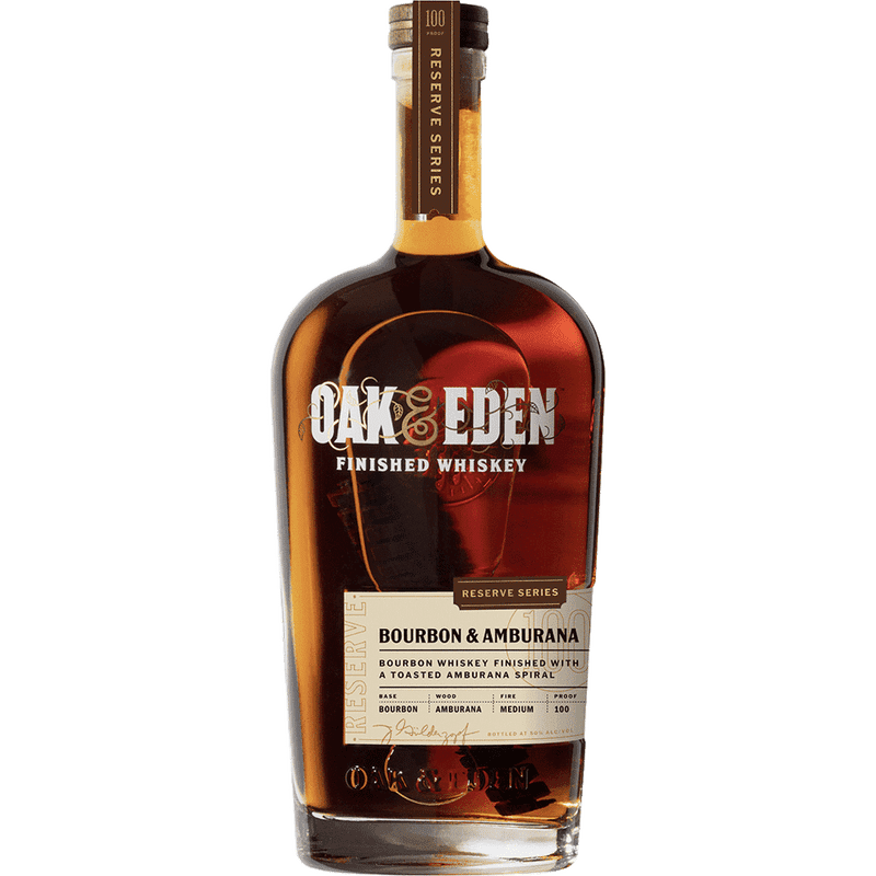 Alt text for images of the product: "Oak & Eden Reserve Series whiskey available at Sip N Burn Liquors, showcasing premium quality and unique infusion."