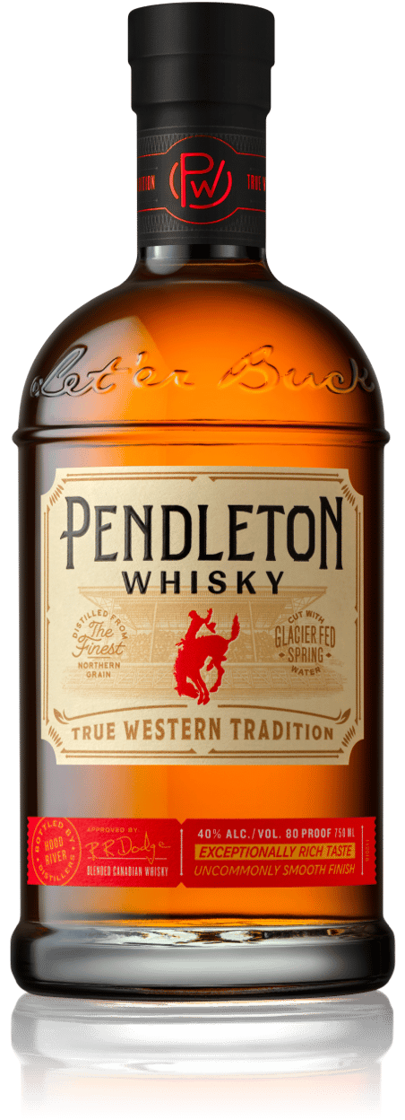 Pendleton Blended Canadian Whisky from Sip N Burn Liquors - Smooth, rich flavors perfect for sipping or mixing in cocktails.