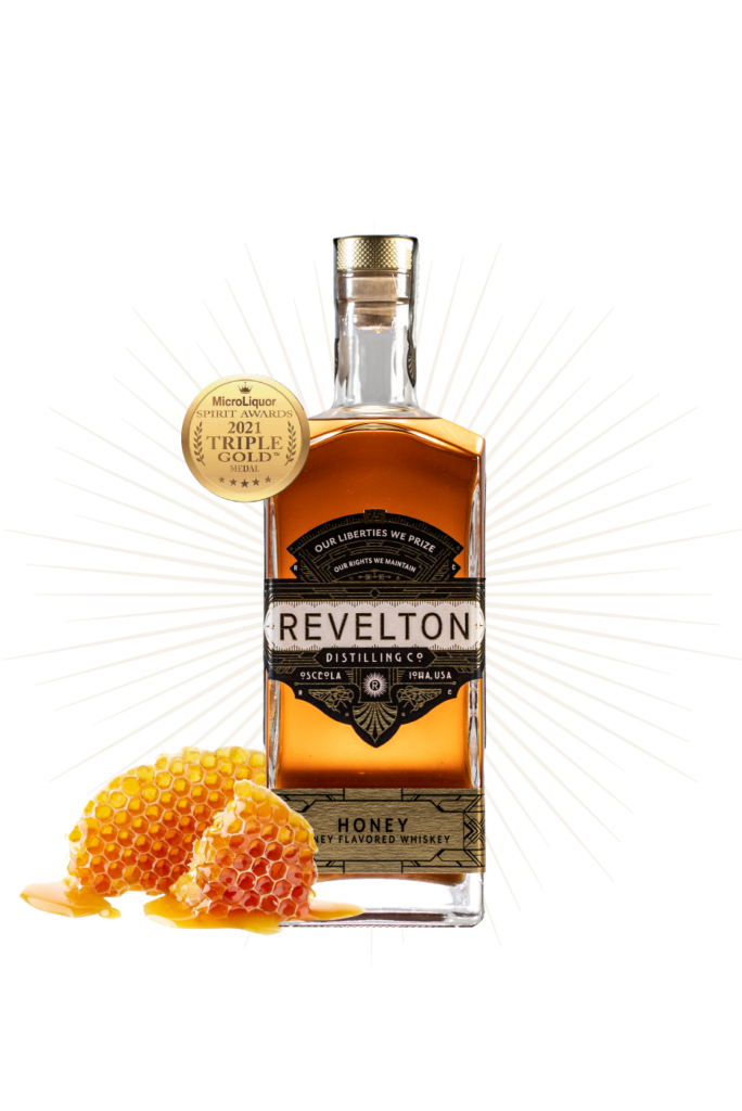 Revelton honey whiskey 750ml bottle available at Sip N Burn Liquors.