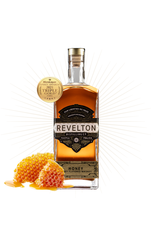 Revelton honey whiskey 750ml bottle available at Sip N Burn Liquors.