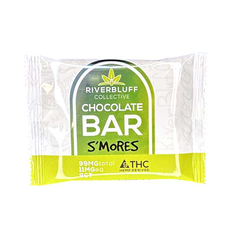 River Bluff gummies chocolate bar s'mores from Sip N Burn Liquors, delicious combination of chocolate, marshmallow, and graham cracker flavors in a perfect treat.