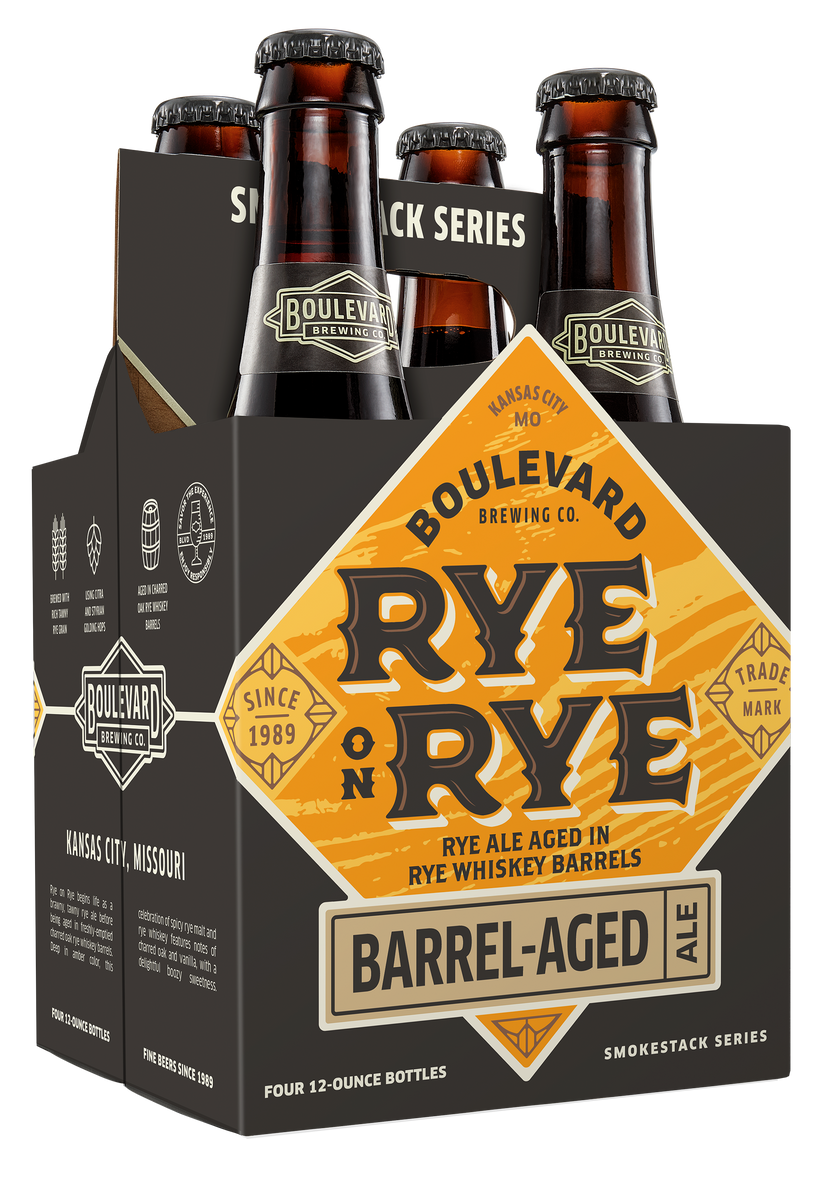 Boulevard Brewing Company Rye on Rye Beer 4x 12oz Bottles available at Sip N Burn Liquors, rich flavorful craft beer with rye malt and character.