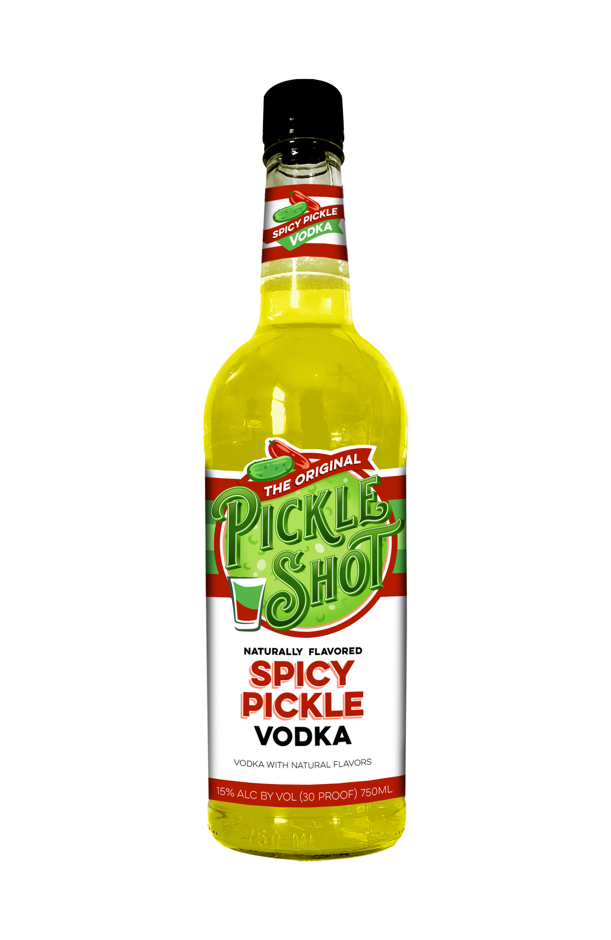 Original Pickle Shot Spicy from Sip N Burn Liquors - flavorful and bold pickle-flavored shot for a unique drinking experience.