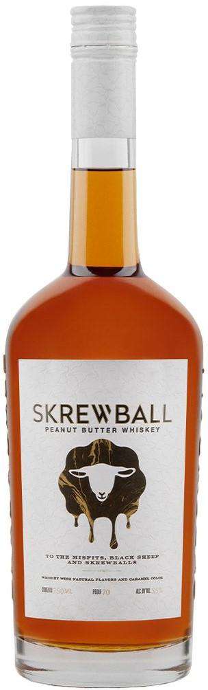 Skrewball Peanut Butter Whiskey bottle from Sip N Burn Liquors, featuring a unique blend of whiskey and peanut butter flavor for a distinctive taste experience.