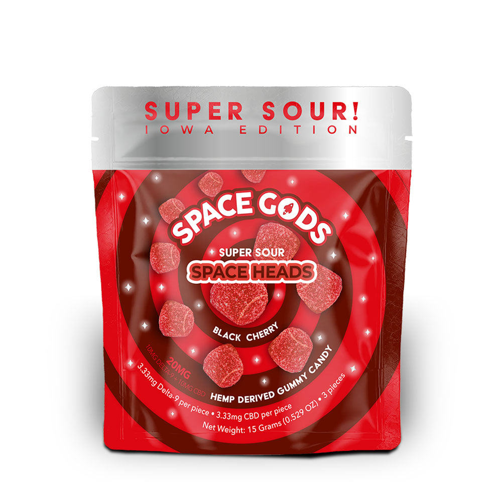 Black Cherry Super Sour from Space Gods available at Sip N Burn Liquors - a vibrant and tangy drink option.