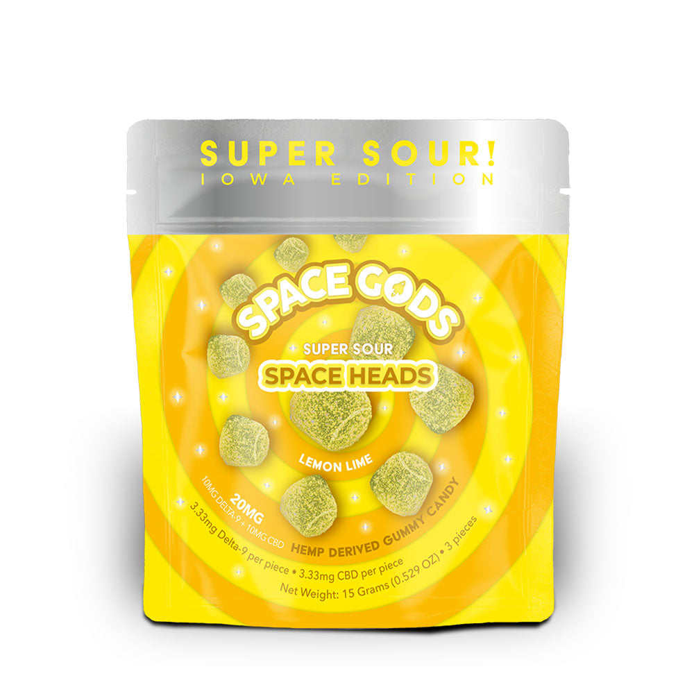 Space Gods Lemon Lime Super Sour – a vibrant, tangy beverage from Sip N Burn Liquors, perfect for those who love intense flavors.