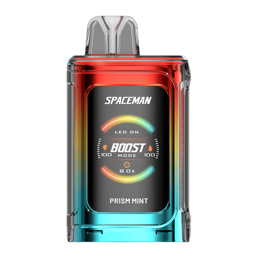 Spaceman Prism Mint vape juice available at Sip N Burn Liquors, featuring a refreshing mint flavor for a cool vaping experience.