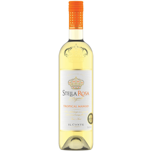 Stella Rosa Tropical Mango Semi-Sweet White Wine Muscat Moscato Moscatel 750ml Bottle from Sip N Burn Liquors, perfect for summer sipping and tropical flavor enthusiasts