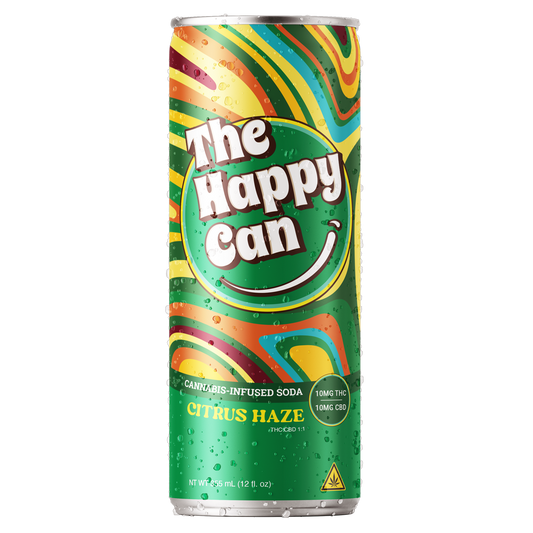 Happy Can Citrus Haze - refreshing citrus-flavored beverage available at Sip N Burn Liquors, perfect for a vibrant evening with friends.