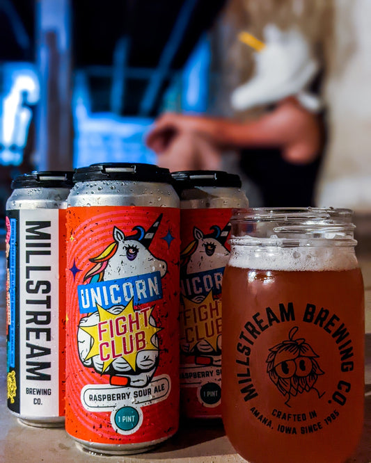 Millstream Brewing Unicorn Fight Club 4pk - Craft beer from Sip N Burn Liquors featuring vibrant packaging and unique flavors.